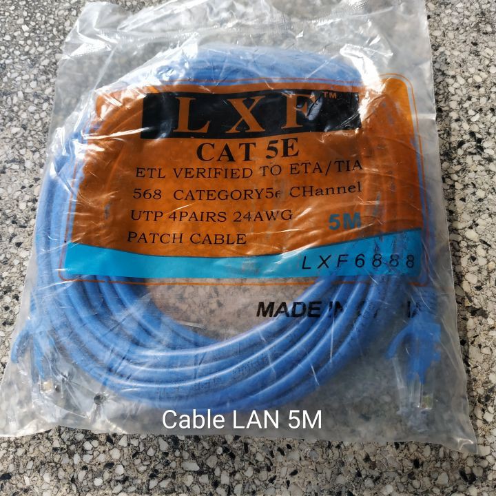 Cáp mạng LAN bấm sẵn 2 đầu RJ45 dài 5 mét - Cáp internet
