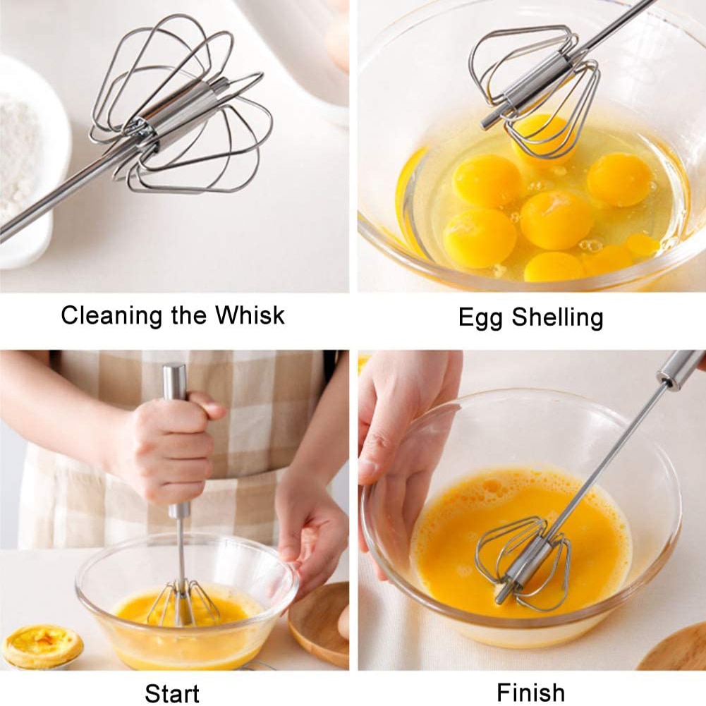 1 Cây Đánh Trứng Bán Tự Động Bằng Thép Không Gỉ 25.4 cm 304