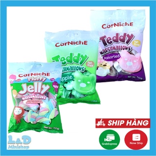 Kẹo bông gòn marshmallow corniche 70g - kẹo xốp đủ vị
