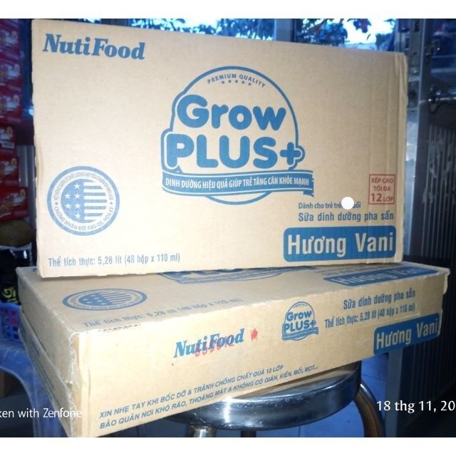 Thùng Grow Plus+ xanh 110ml 48 hộp Nutifood