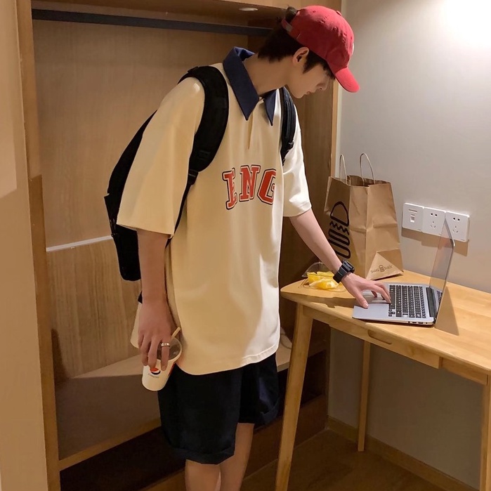 Áo polo Ngắn Tay Form Rộng Thời Trang Dành Cho Nam