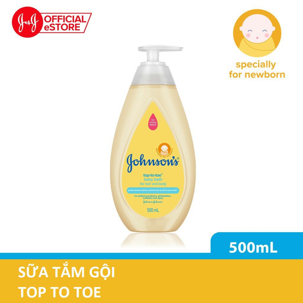 Sữa tắm gội toàn thân Johnson's TOP TO TOE 500ml