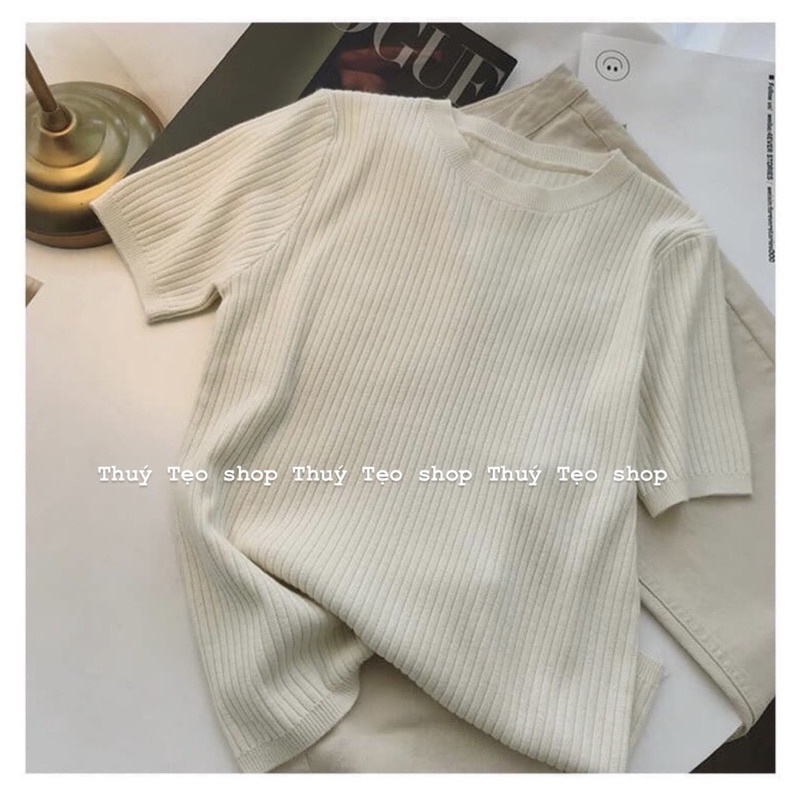 [Hàng sẵn ] ÁO LEN TĂM CỔ TRÒN CỘC TAY | BigBuy360 - bigbuy360.vn