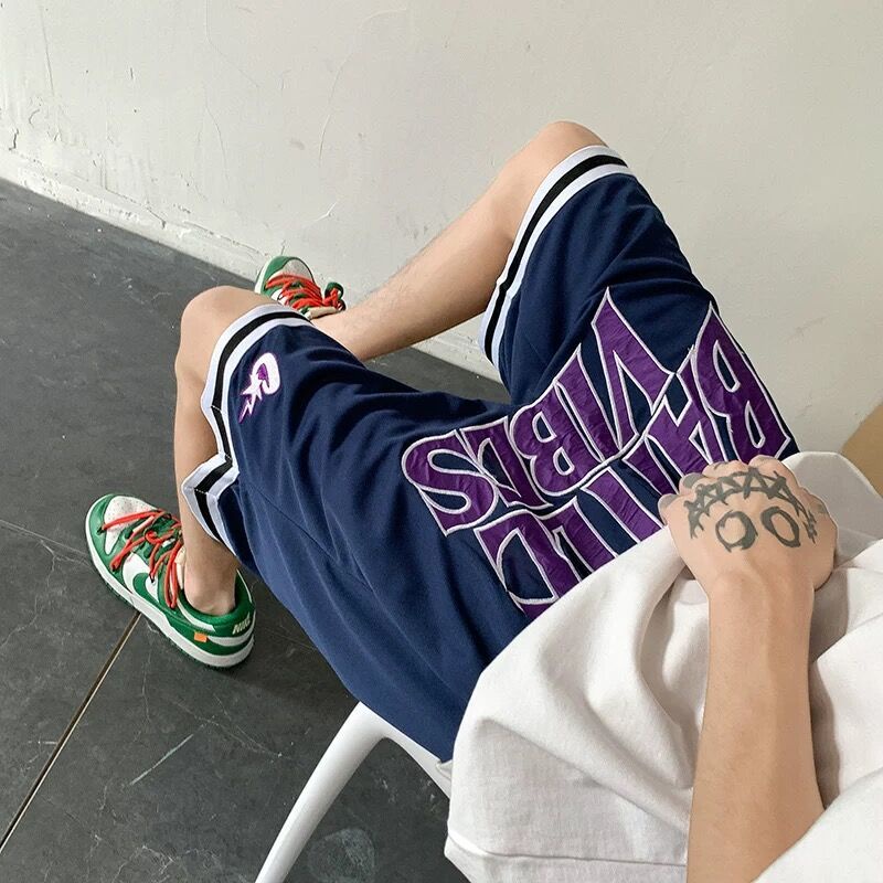 Quần Short Thể Thao Dáng Rộng In Chữ Phong Cách Đường Phố Thời Trang Mùa Hè Mới 2022