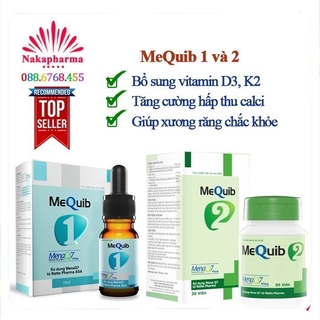 ✅ [CHÍNH HÃNG] MeQuib 1 và 2 – Giúp bổ sung vitamin D3, K2, tăng cường hấp thu calci, xương răng chắc khỏe