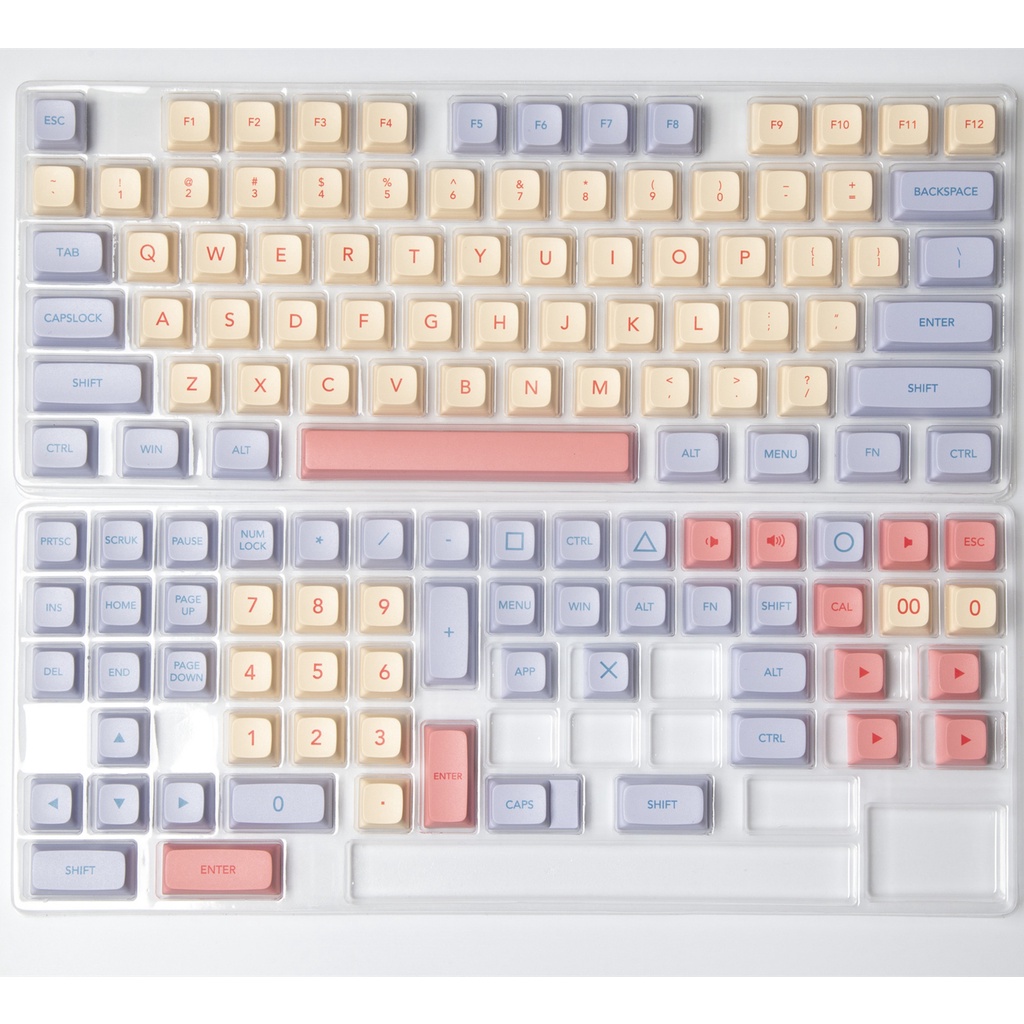 132 Phím Marshmallow Keycap XDA Hồ sơ Màu hồng dễ thương Nút bàn phím máy tính