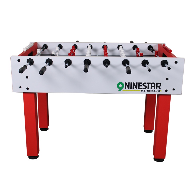 Bàn Bi Lắc Bóng Đá Cỡ Lớn 1,4m NineStar Robot Red White Chuẩn Thi Đấu, Banh Bàn Foosball 1m4 Gia Đình Văn Phòng Hanana