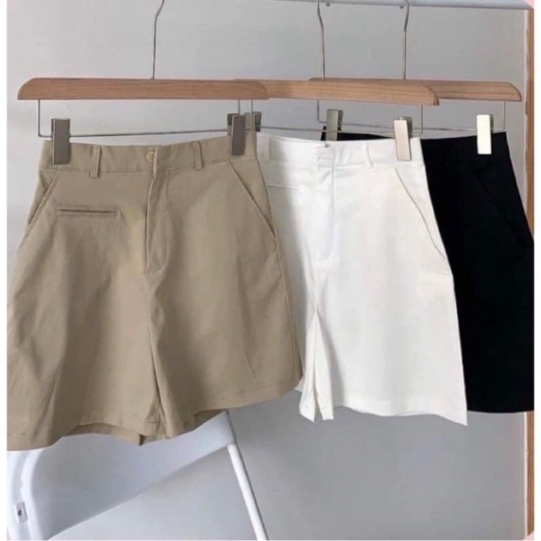 Quần short kaki_ Quần sooc kaki lưng cao túi cơi cho nữ siêu hot | BigBuy360 - bigbuy360.vn
