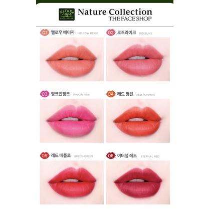 Son kem dưỡng ẩm có nhiều màu làm mềm mịn môi The Face Shop Ink Sheer Matte Lip Tint 5g