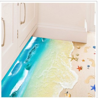 Decal dán tường Bãi cát biển 3D DCS035