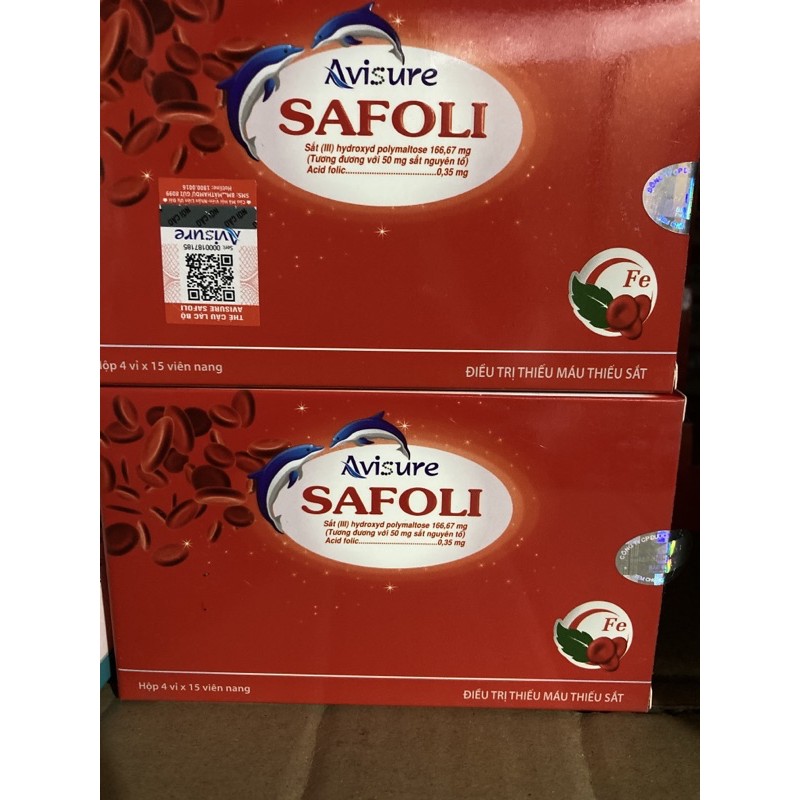 Avisure Safoli - sắt cho phụ nữ mang thai và người thiếu máu hoặc có nguy cơ thiếu máu( Hộp 30 - 60 Viên) | BigBuy360 - bigbuy360.vn