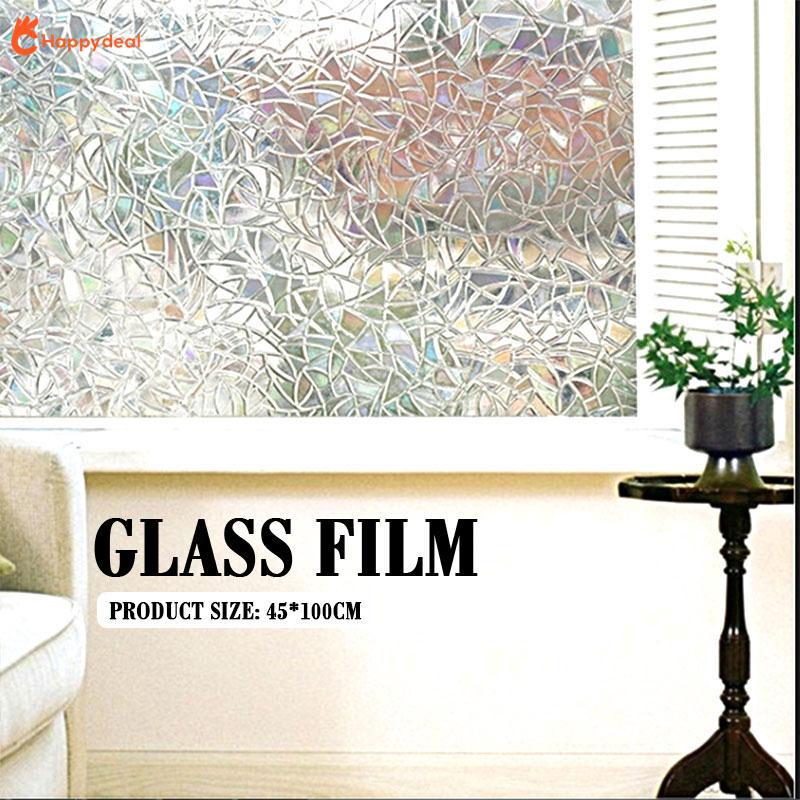 Giấy dán cửa kính họa tiết tráng gương 3D trang trí phòng tắm