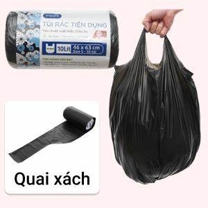 Lô 4 cuộn túi rác có quai INOCHI Soji 10L, 25L, 50L nhựa nguyên sinh không mùi, kháng khuẩn