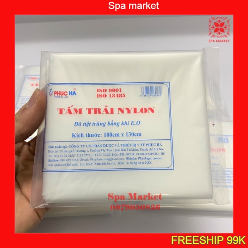 Tấm trải nilon tắm trắng  giảm béo trong spa, thẩm mỹ viện dùng 1 lần