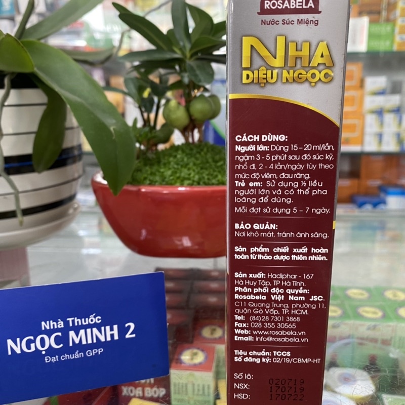 ✅ [Chính Hãng] Nước Súc Miệng Nha Diệu Ngọc giúp giảm nhanh đau nhức, phòng chống viêm do sâu răng, viêm chân răng, ngứ