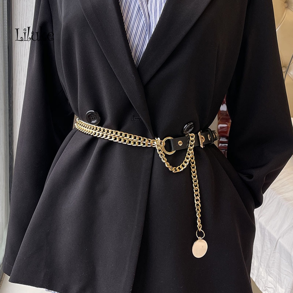 Dây Thắt Lưng Nữ Nhiều Lớp Mạ Vàng/Bạc Thời Trang