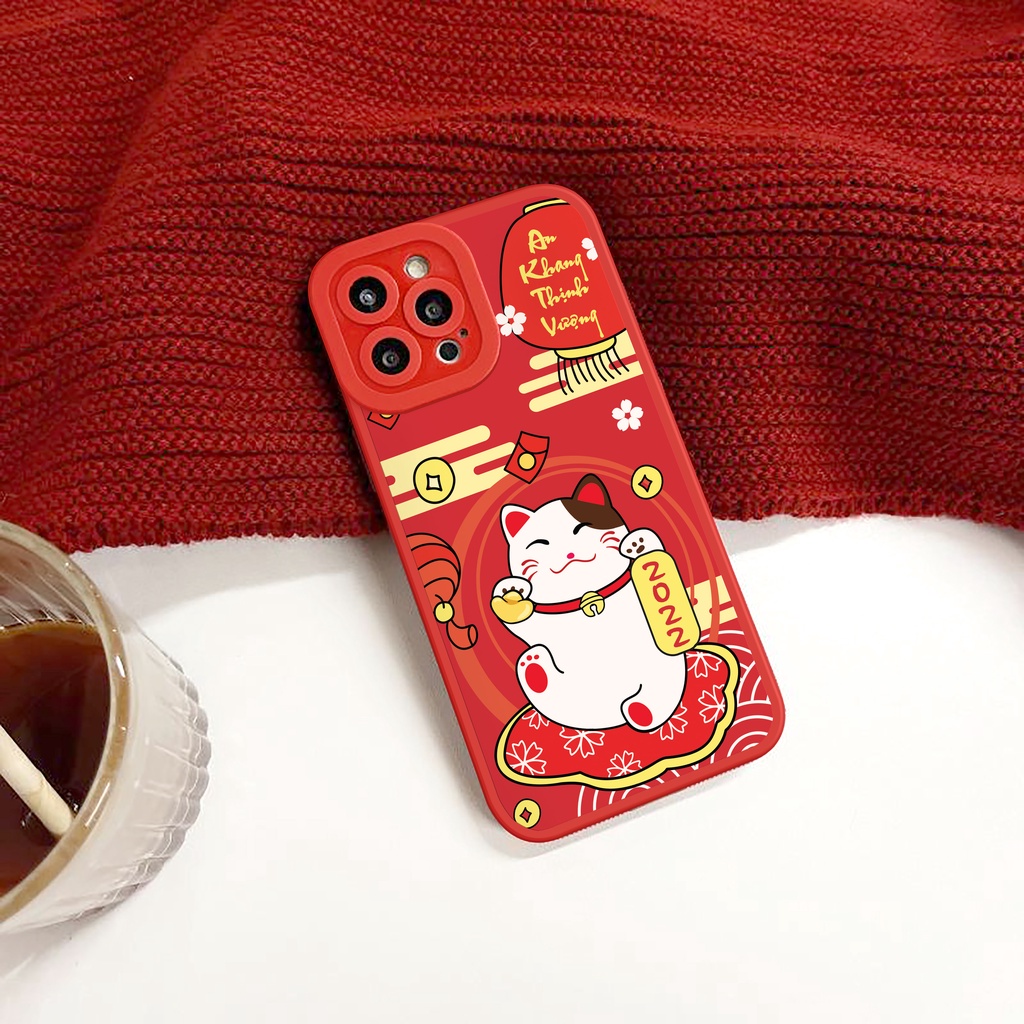 Ốp lưng iphone Mèo năm mới cạnh vuông 6/6plus/6s/6splus/7/7plus/8/8plus/x/xs/11/12/13/14/pro/max/promax/plus/shin/case