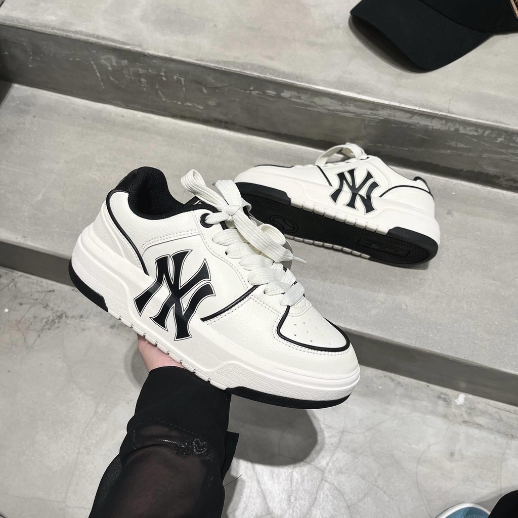 [ 𝐒𝐀𝐋𝐄 Giày thể thao mlb chunky ny chữ đen ,Giày MLB Chunky Liner New York Yankees White Black bản đẹp full box bill