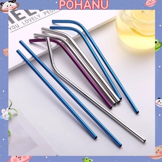 Combo 2 ống hút inox Pohanu ống hút cong ống hút thẳng tặng kèm cọ rửa tiện dụng