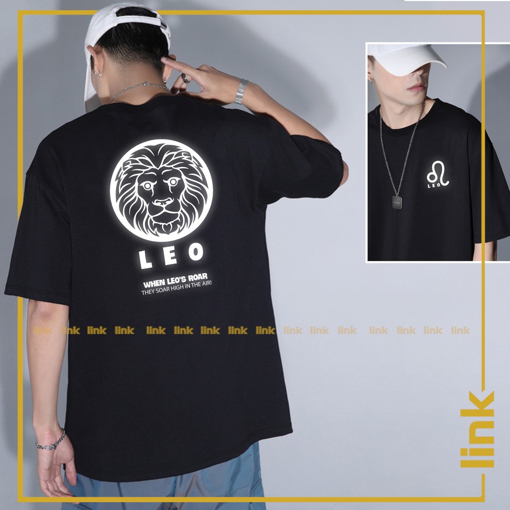 Áo phản quang bạc Sư Tử - Cung Hoàng Đạo  tay lỡ unisex