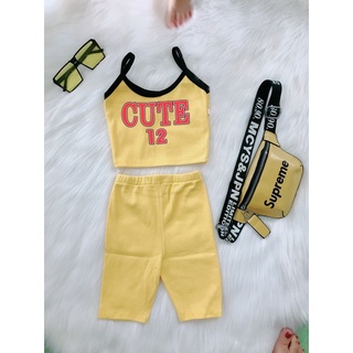 Sét áo hai dây và quần ngố cho bé gai 6-28kg