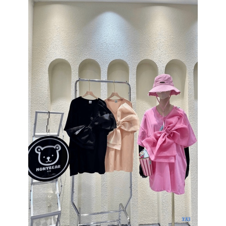 (Mẫu Mới) ĐẦM COTTON ĐƯỢC ĐÍNH NỞ PHÍA TRƯỚC NGỰC SIÊU CUTE UP hhp
