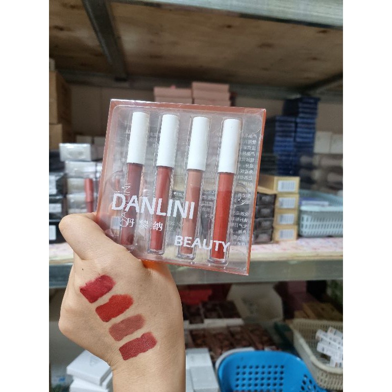 Set Son 4 Cây DANLINI -Set Son Kem Lì Phiên Bản Mới Nhất  - Son Trung Hàng Nội Địa Hottrend | BigBuy360 - bigbuy360.vn