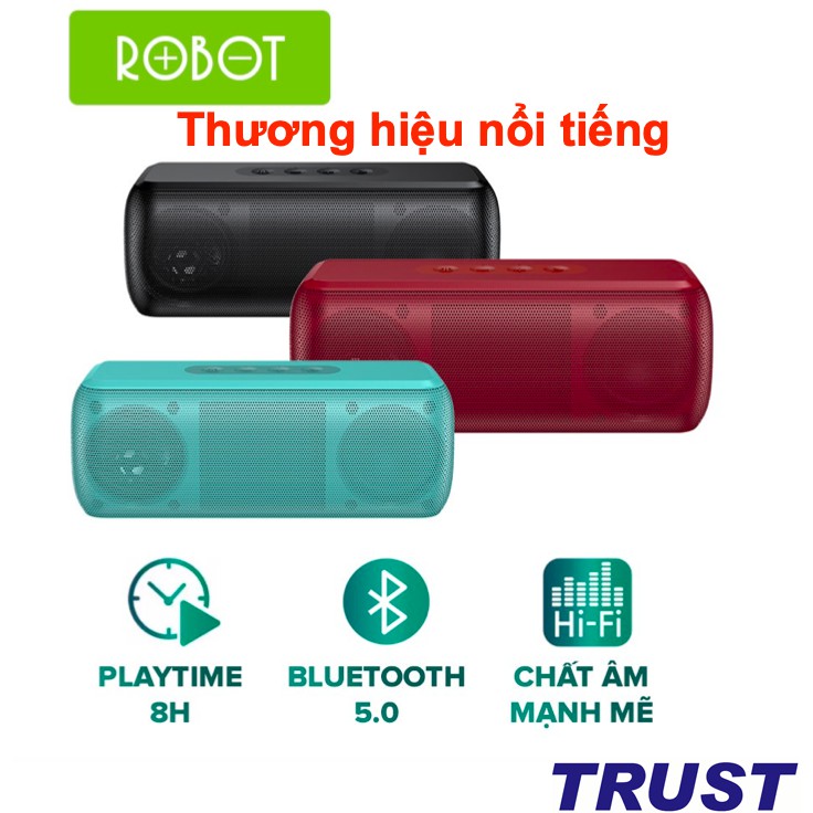 Loa Bluetooth ROBOT RB220 Công suất lớn 5W - Hỗ trợ TWS- Âm thanh vòm âm bass sâu và trầm thiết kế nhỏ gọn