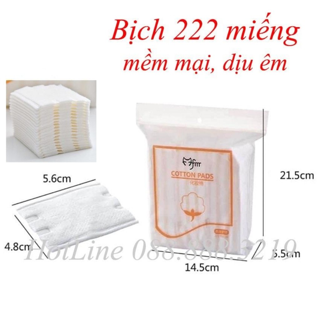 Bông Tẩy Trang AB605C Cotton Pad Nội Địa Trung Quốc Zavenci (222 miếng)