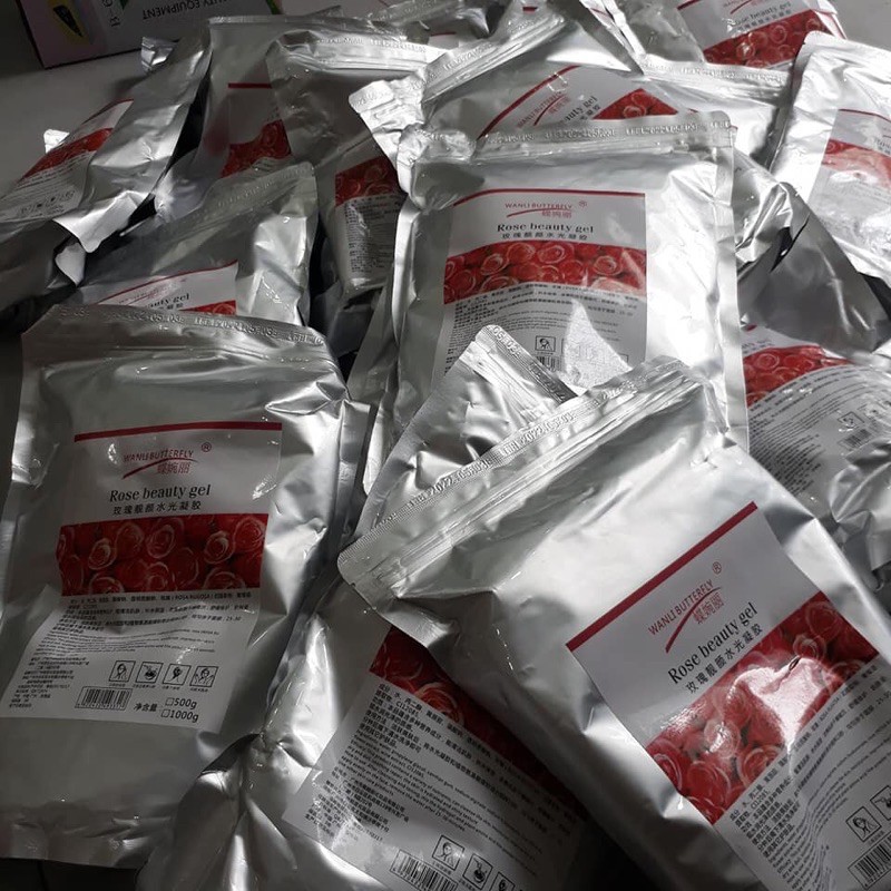 Mặt nạ đắp mặt hoa hồng dẻo colagen dna cá hồi dùng spa và cá nhân