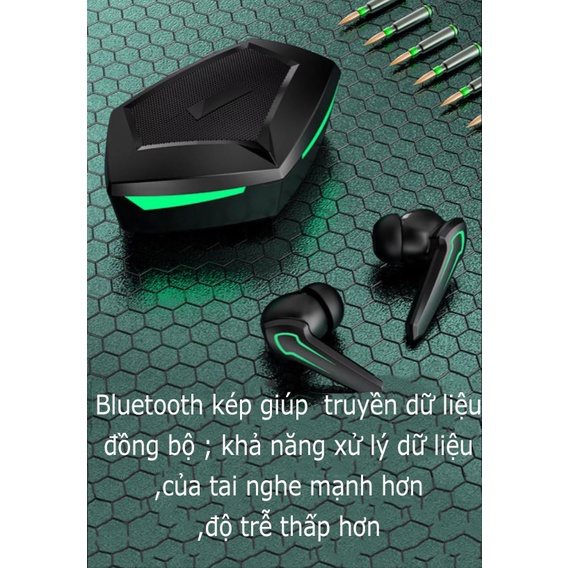 Tai nghe gaming P30 âm thanh HIFI,pin siêu trâu,tích hợp gaming mode giảm độ trễ khi chơi game