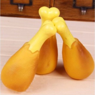 Đùi gà nhựa kêu chíp chíp - đồ chơi chó mèo