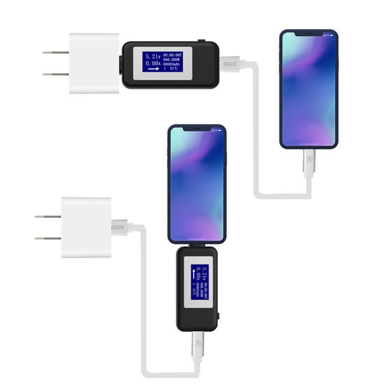 WER Thiết bị kiểm tra nguồn điện USB Type C với màn hình kĩ thuật số LCD đa chức năng với chức năng hẹn giờ