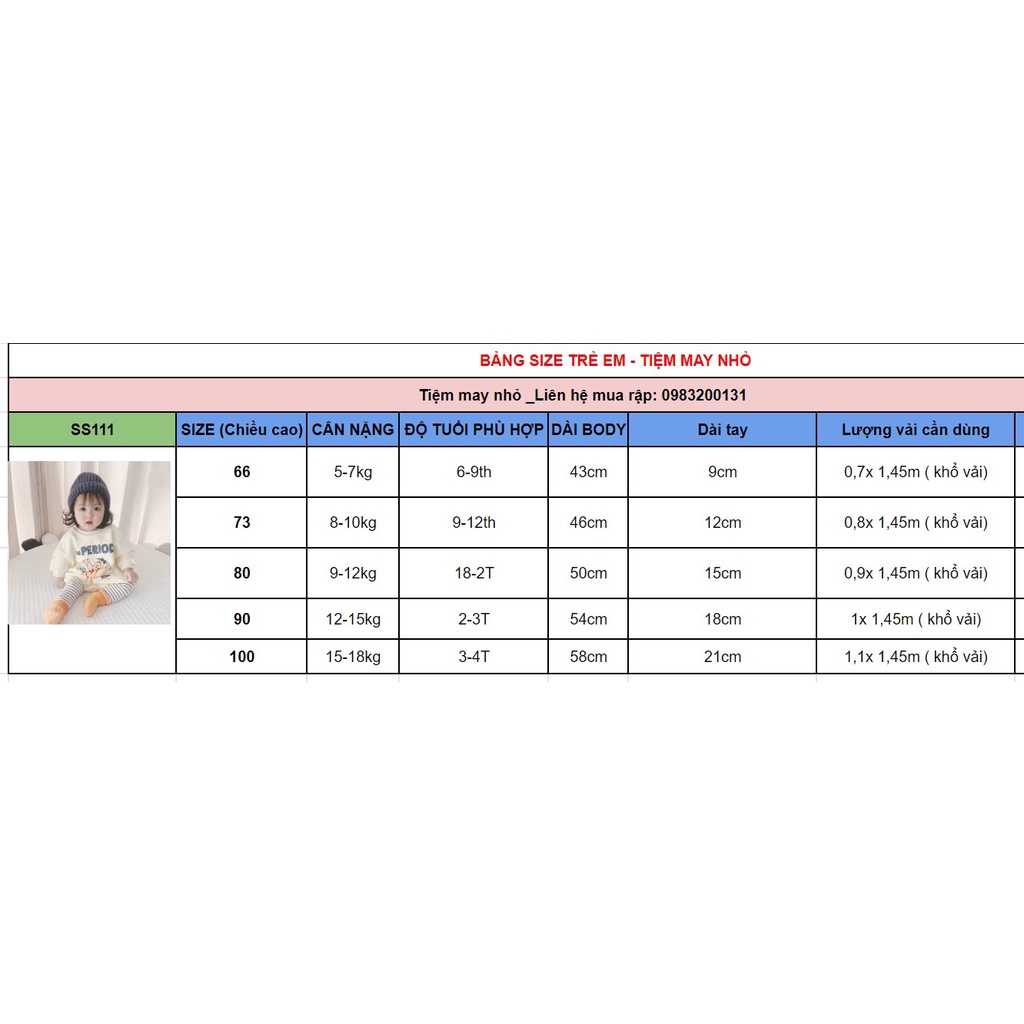 SS111_Rập giấy may body dài tay sơ sinh