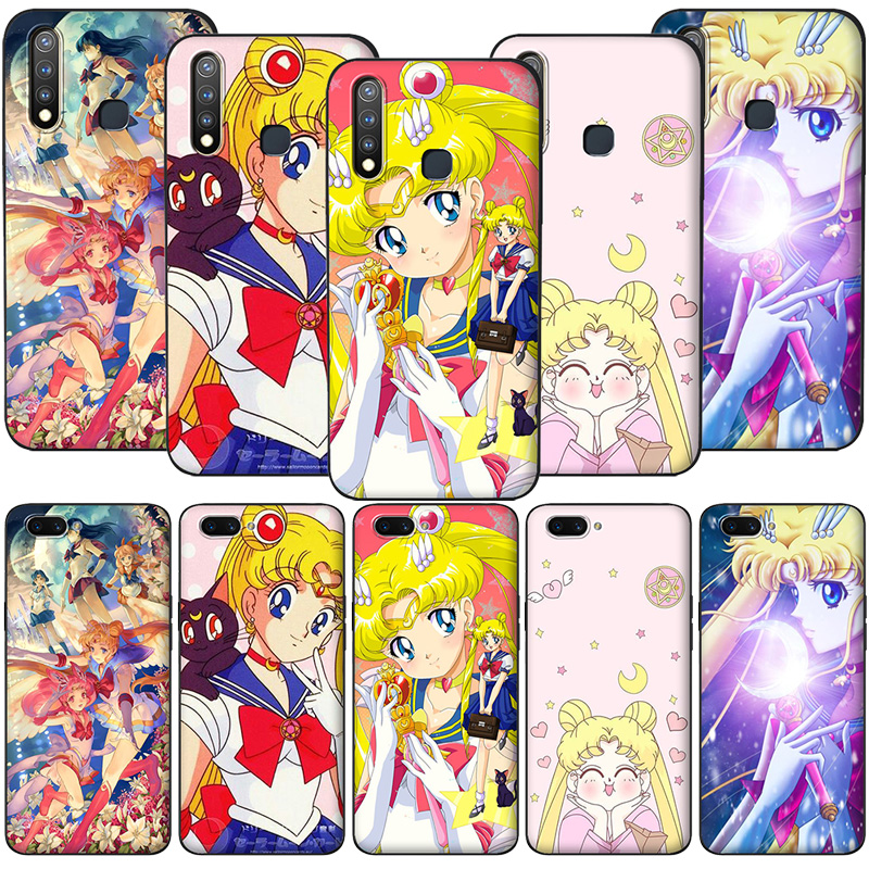 SAILOR MOON Ốp Lưng Silicone Hình Thủy Thủ Mặt Trăng Cho Oppo A5 A9 A53 A31 2020 A8 A12 A32 A52 A72 F15 F17 A91 A92 A92S A1K Pro