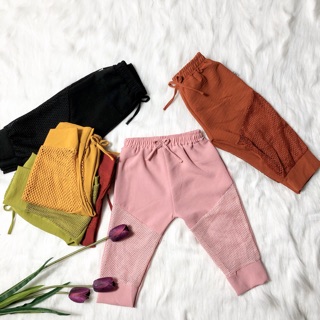 COMBO 4 Quần Baggy Đũi Thể Thao Cho Bé Gái Phối họa tiết lưới - Ảnh Thật shop tự chụp - huongtinh.shop