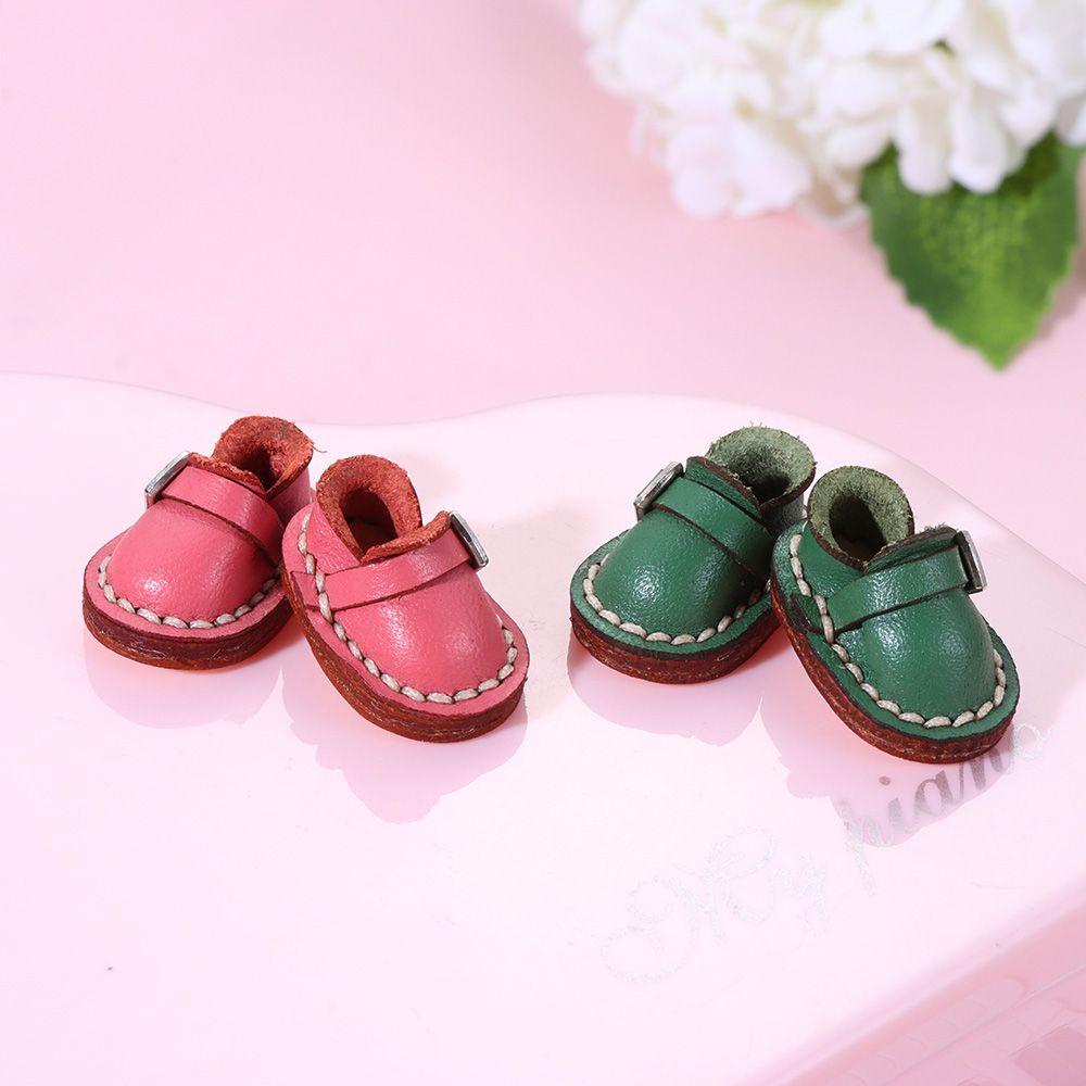 Giày Da Bò Thủ Công Dễ Thương Cho Búp Bê Tỉ Lệ 1 / 12