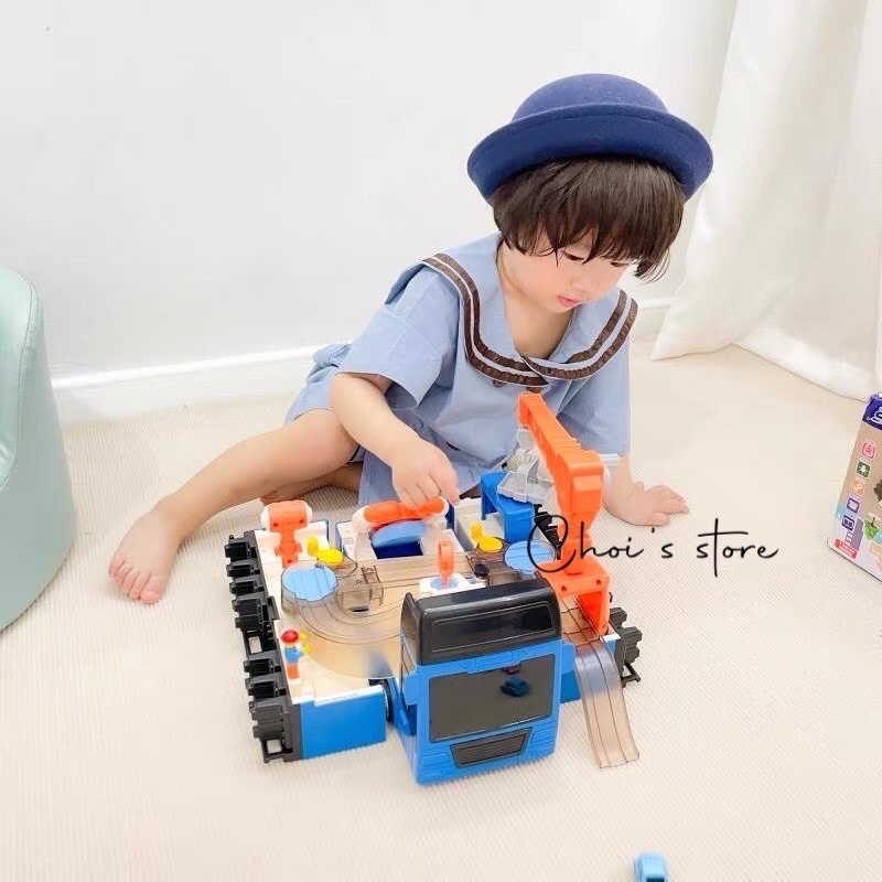 Đồ chơi giáo dục sớm Xe bus công trình tự điều khiển
