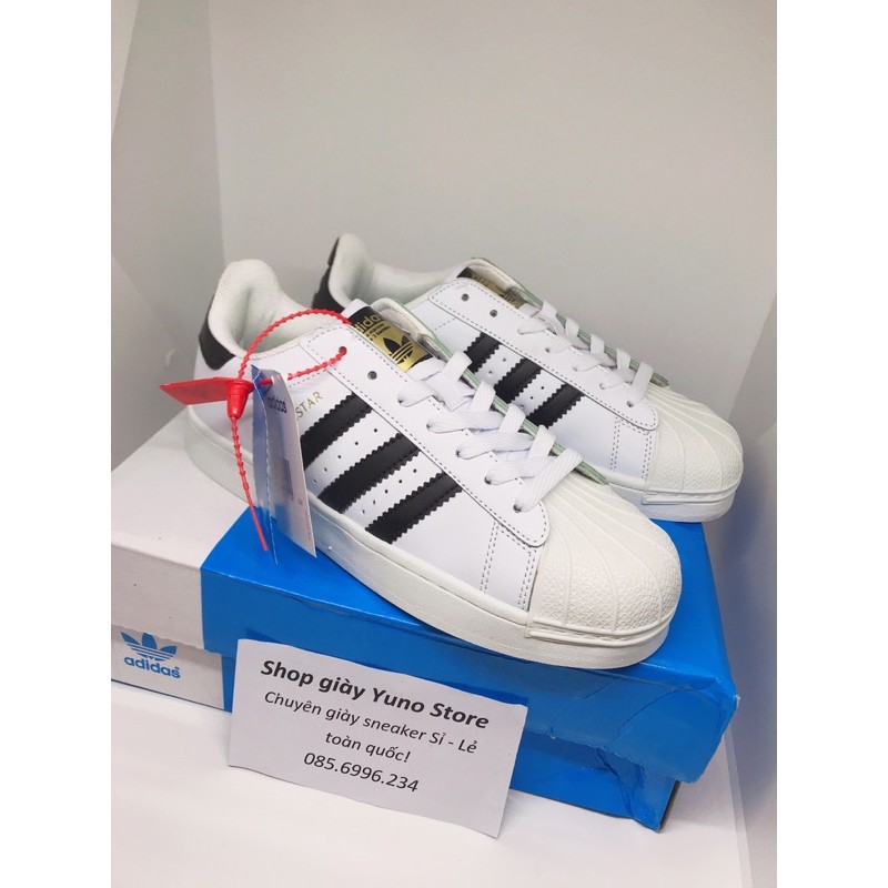 [ Hot Trend ] Giày thể thao sneaker sò trắng kẻ đen - Yuno Store | BigBuy360 - bigbuy360.vn