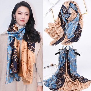 Khăn choàng cổ vải lụa ấm áp thời trang cho nữ