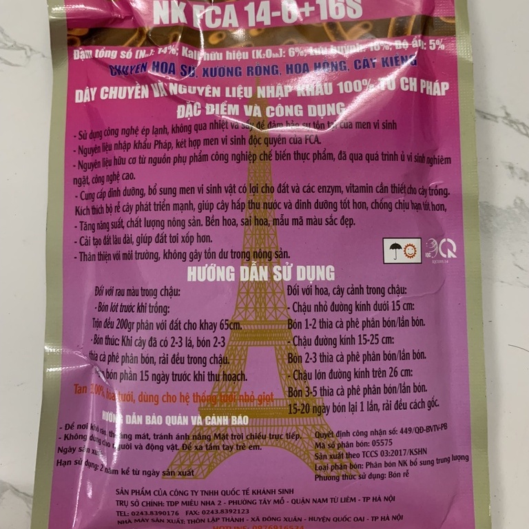 Phân bón chuyên hoa sứ xương rồng, hoa hồng, cây kiểng- phân bón hữu cơ men vi sinh độc quyền cao cấp 250g