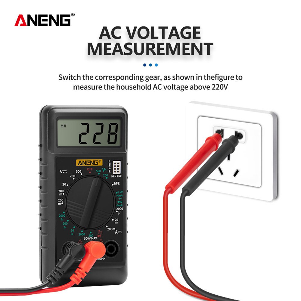 Vạn Năng Kế Kỹ Thuật Số mini aneng dt182 Nc esr