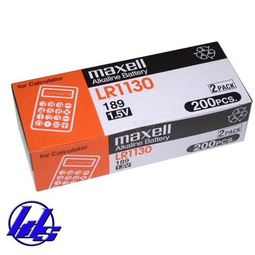 Pin Maxell LR1130 - 189 - AG10 Alkaline - Vỉ 10 viên