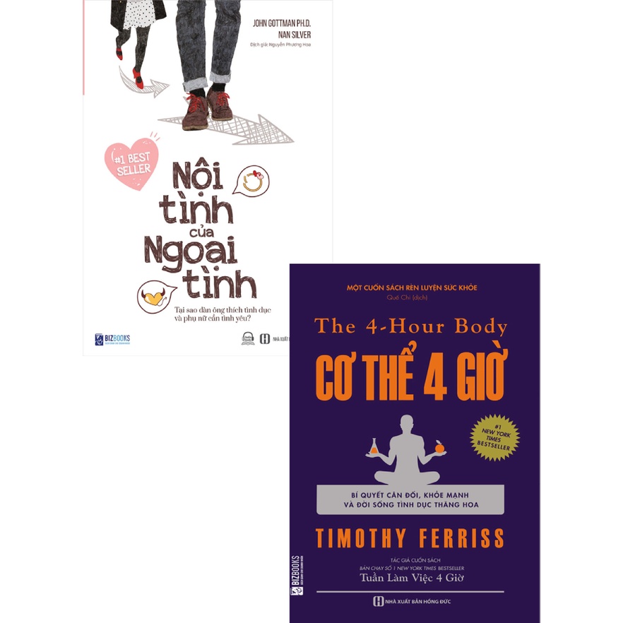 Sách - Combo Nội Tình Của Ngoại Tình – Tại Sao Đàn Ông Thích Tình Dục Phụ Nữ Cần Tình Yêu + Cơ Thể 4 Giờ ( Bộ 2 Cuốn)