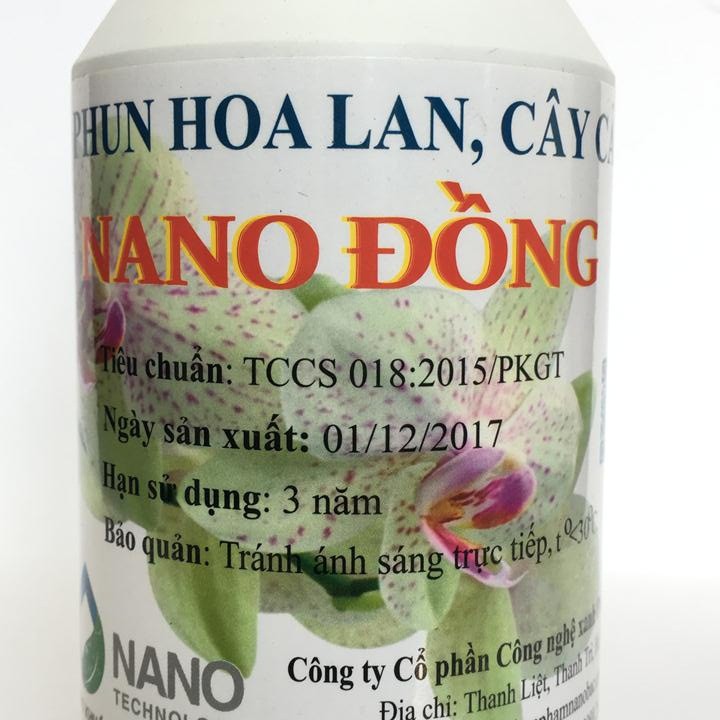 Dung dịch Nano đồng phun xịt cho hoa lan, cây cảnh chai 400ml