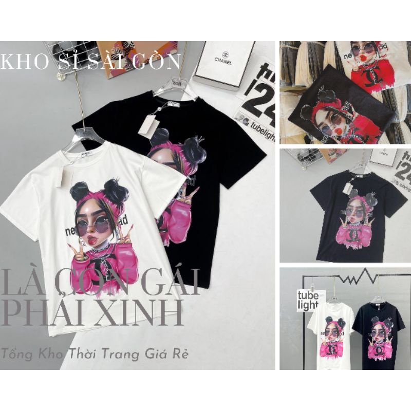 Áo Thun Nữ Cotton Mới Về Hàng Cực Xinh,Ảnh Thật Kèm Siêu Quà Tặng - 𝑲𝒉𝒐 𝒔𝒊̉ 𝑺𝒂̀𝒊 𝑮𝒐̀𝒏