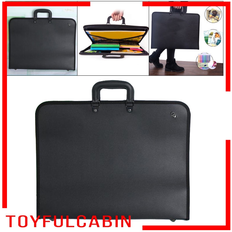 Túi Đựng Tài Liệu Khổ A3 Màu Đen Chống Thấm Nước Tiện Dụng