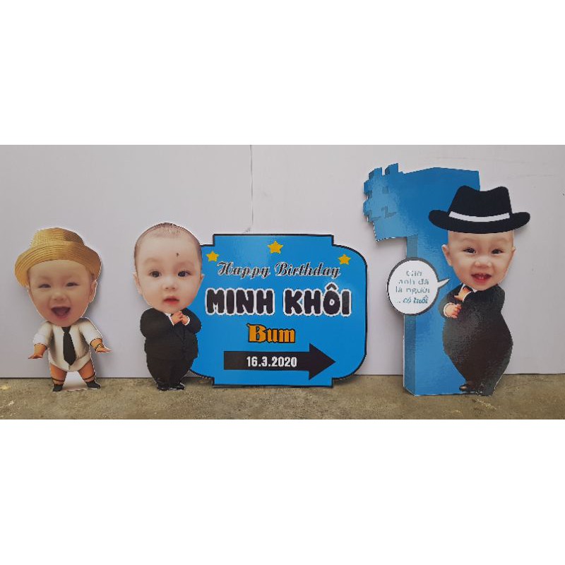 (Siêu rẻ) Combo Chibi để bàn sinh nhật cho bé