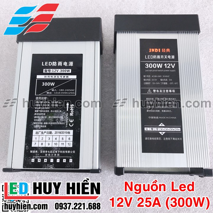 Nguồn led 12v33a ; 12v25a ; 12v15a ; 12V12.5a; 12v5a ngoài trời trời vỏ nhôm chất lượng