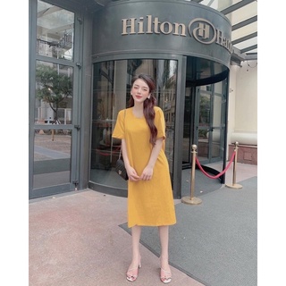 Đầm thun dáng suông